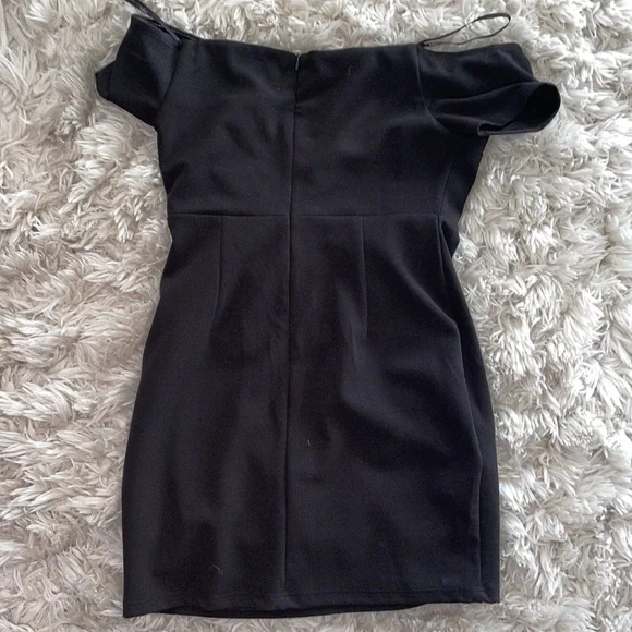Lulus Cheers to This Black Off-the-Shoulder Bodycon Dress Size L - Picture 3 of 8